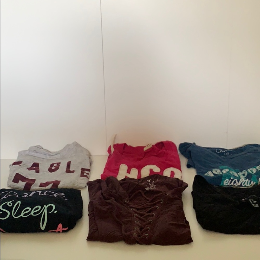 Shirts hollister American eagle and aero